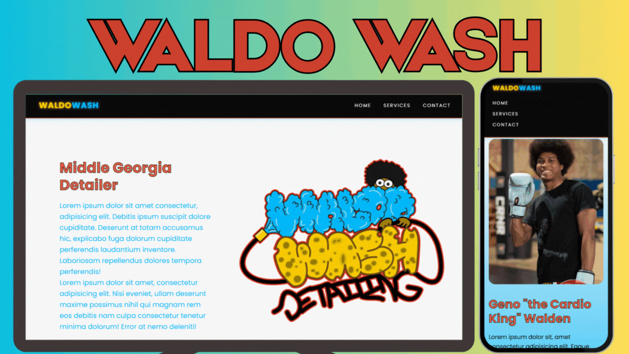 Waldo Wash Website Screenshot